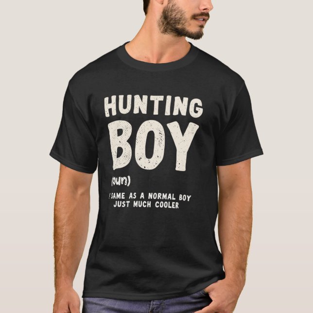 Jägerjunge Definition Lustig Bock Hirsch Jäger Wit T-Shirt (Vorderseite)