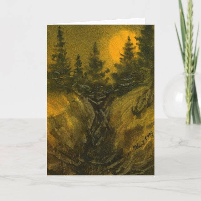 "Jäger's Moon #1" Grußkarte für Landstraßen Karte (Vorderseite)