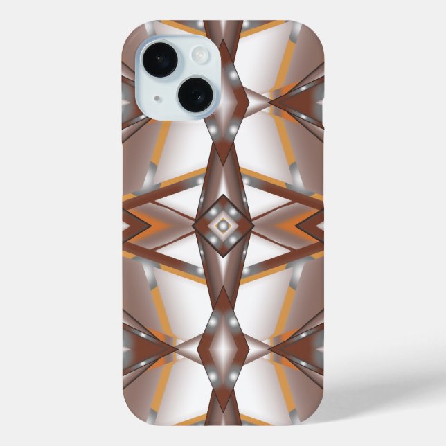 Jagged Edge Concentric Earth Tone Ombre Art Case-Mate iPhone Hülle (Rückseite)
