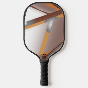 Jagged Edge Concentric Earth Tone Ombre Art Pickleball Schläger