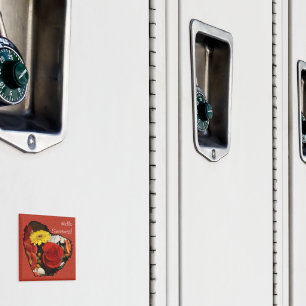 Jagged Edge Heart Bouquet Magnet