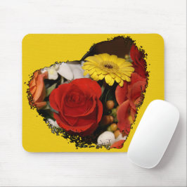 Jagged Eged Heart Bouquet Mousepad