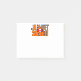 Jagmeet Singh Orange Blocktext Kanadische Flagge Post-it Klebezettel