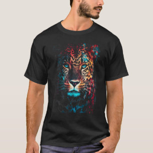 Jaguar Abstrakte Cat Graphic T-Shirts für Männer
