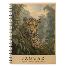 Jaguar Amazonas-Regenwald VINTAGE Notizblock