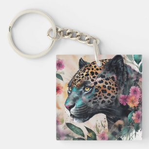 Jaguar Aquarelle Florale
