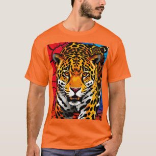 Jaguar auf rissigem Erdboden Hintergrund T-Shirt