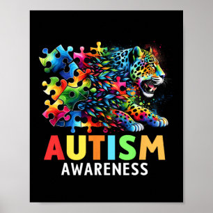 Jaguar Autism Awareness Montag Autistic Poster
