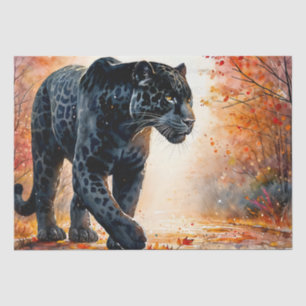 Jaguar Autumn Watercolor Seidenpapier