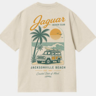 Jaguar Beach Club Jacksonville Florida Retro-T-Shi T-Shirt