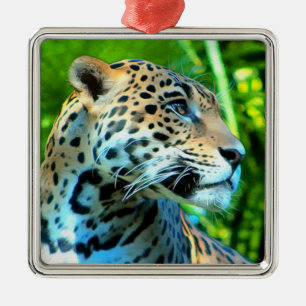 Jaguar Christmas Ornament - Wildlife Series Aus Metall