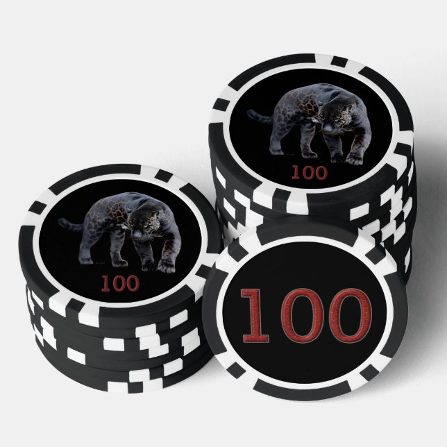 Jaguar Diablo Black 100 Poker Chip (Stapel)
