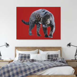 Jaguar Diablo red canvas print Leinwanddruck