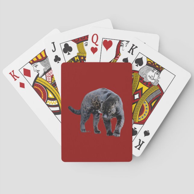 Jaguar Diablo Roter Poker spielt Karten Spielkarten (Rückseite)