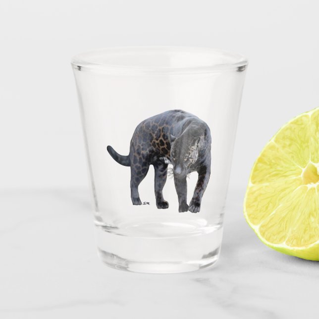 Jaguar Diablo-Schussglas Schnapsglas (Vorderseite)