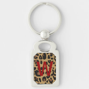 Jaguar-Druck-Monogramm-Schlüsselkette Schlüsselanhänger