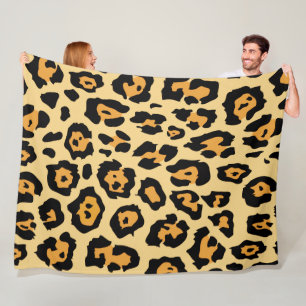 Jaguar-Druckdecke Fleecedecke