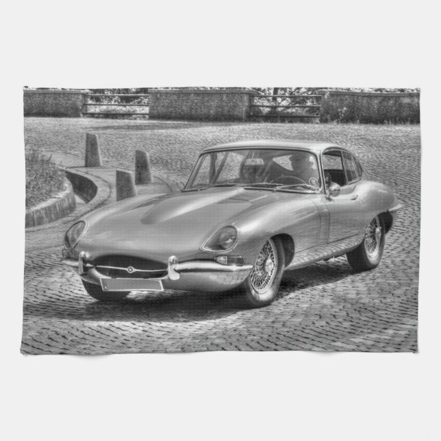 Jaguar E-Type Geschirrtuch (Horizontal)