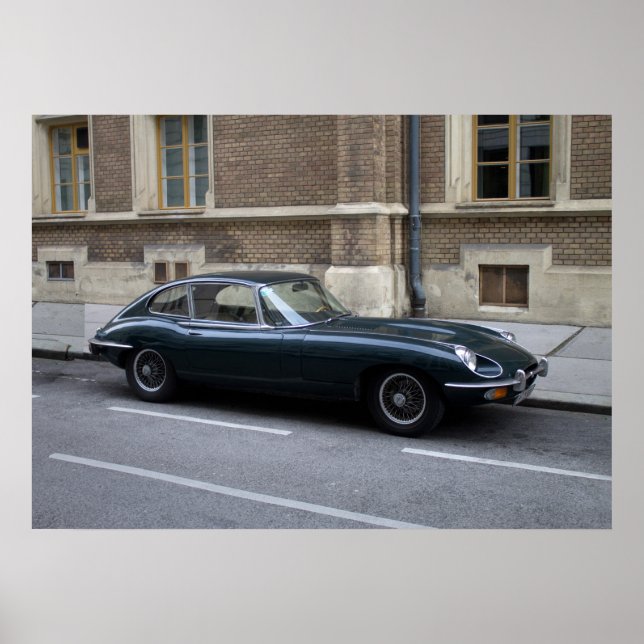 Jaguar E-Type-Hardtop Poster (Vorne)