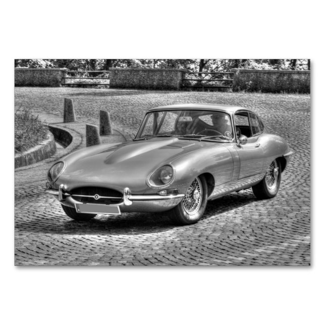 Jaguar E-Type Tischnummer (Vorderseite)