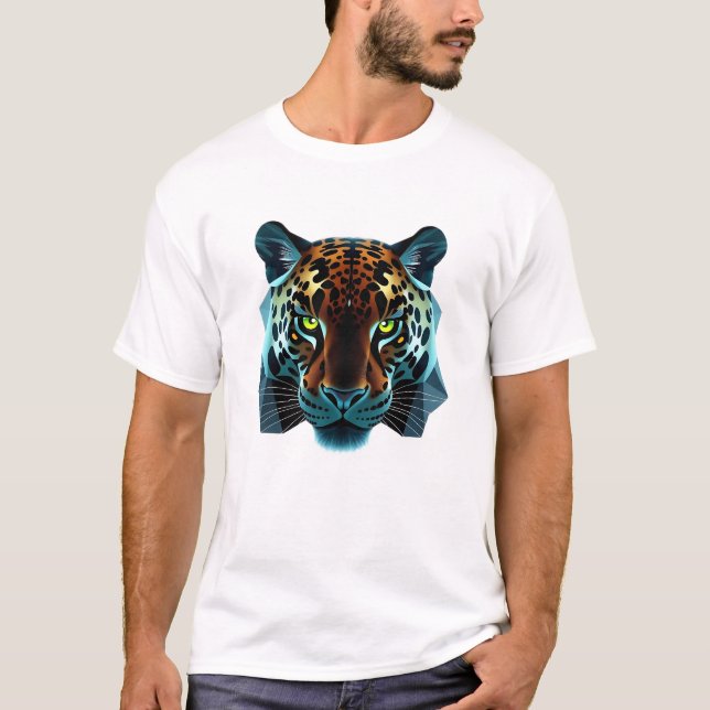 Jaguar Face Art T-Shirt (Vorderseite)