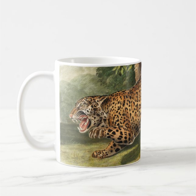 Jaguar (Felis onca) Illustration Kaffeetasse (Links)