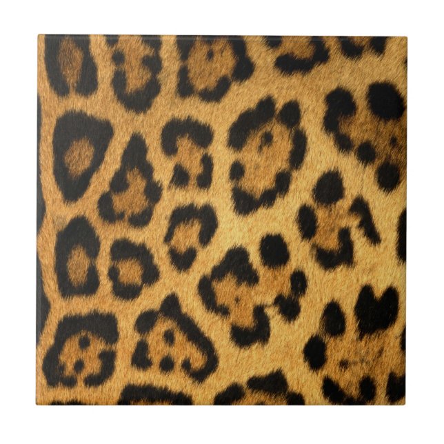 Jaguar Fur Print Fliese (Vorderseite)