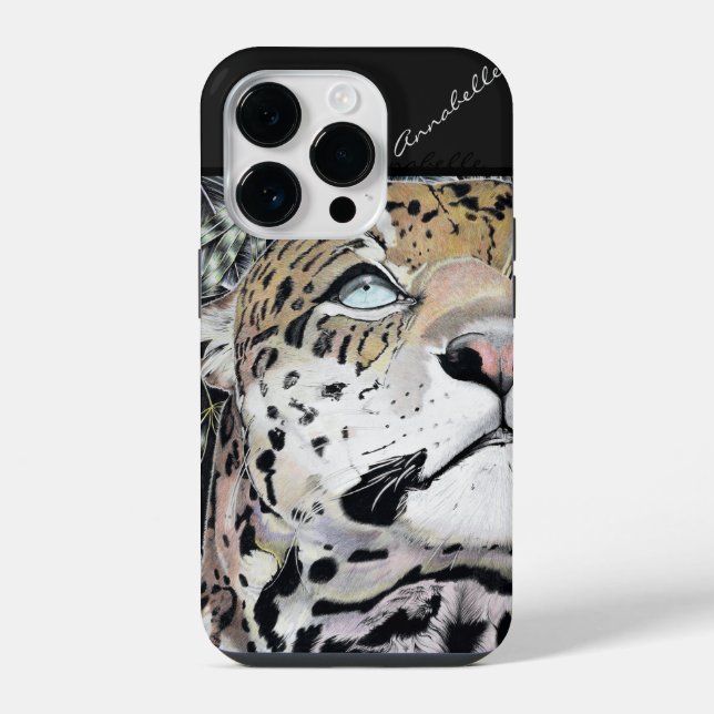 Jaguar ~ gefärbt iPhone 14 pro  hülle (Rückseite)