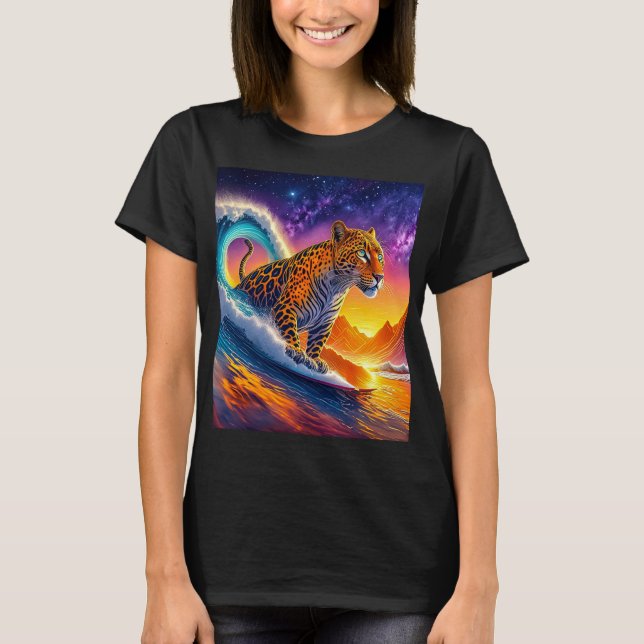 Jaguar im Curl-Design von Rich AMeN Gill T-Shirt (Vorderseite)