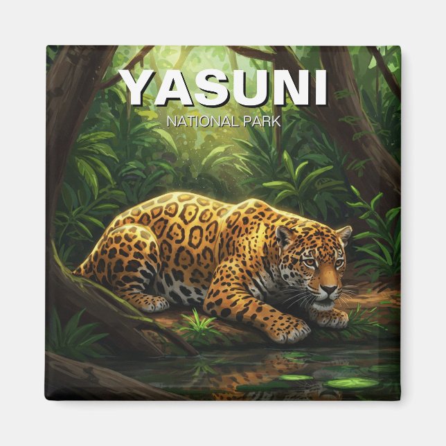 Jaguar im Yasuni-Nationalpark Ecuador Magnet (Vorne)