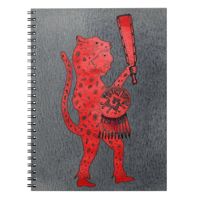Jaguar-Kriegers-Notizbuch (rot) Notizblock (Vorderseite)