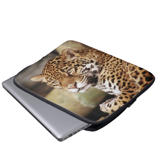 Jaguar Laptop Sleeve (Vorne Knopf)