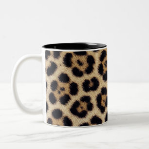 jaguar leopard textur fell haut leder tier pri zweifarbige tasse