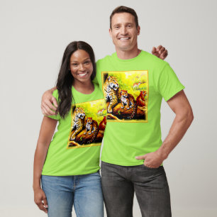 Jaguar Mama und Cubs Relaxen im Dschungel. Jetzt k T-Shirt