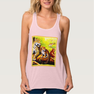 Jaguar Mama und Cubs Relaxen im Dschungel. Jetzt k Tank Top