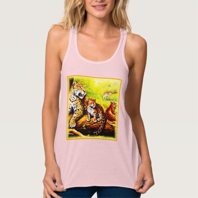 Jaguar Mama und Cubs Relaxen im Dschungel. Jetzt k Tank Top (Vorderseite)
