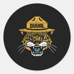 Jaguar mit Duval Runder Aufkleber