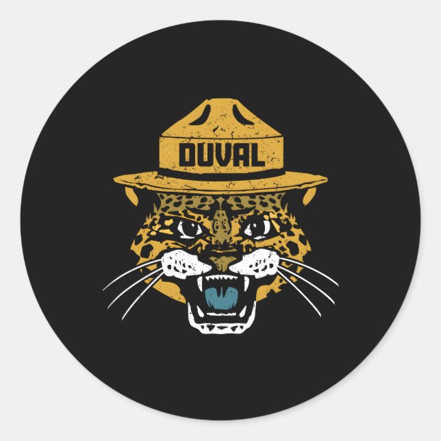 Jaguar mit Duval Runder Aufkleber (Vorderseite)