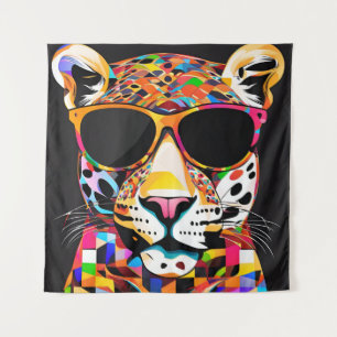 Jaguar mit Sonnenbrille Wandteppich