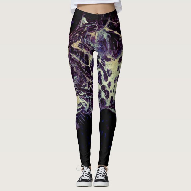 Jaguar Modern Lila Leggings (Vorderseite)