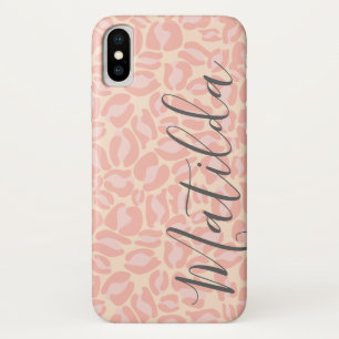 Jaguar Muster Print Pink Pastell Personalisierter  Case-Mate iPhone Hülle
