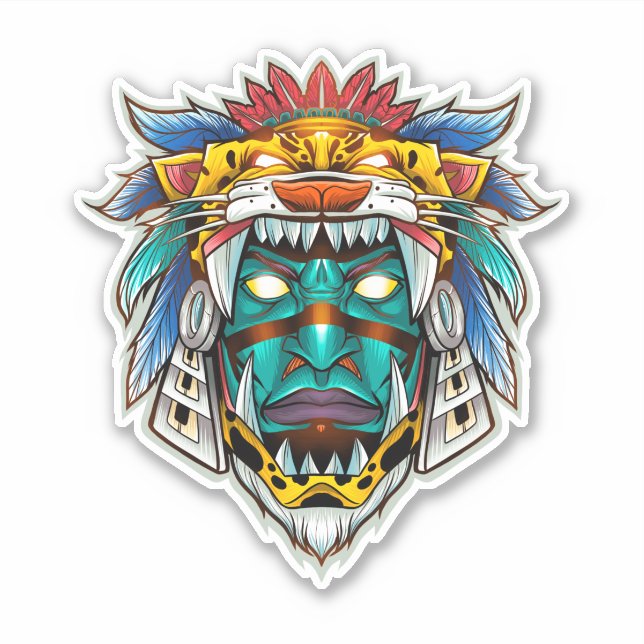 Jaguar of the Night (Tezcatlipoca) Aufkleber (Vorderseite)