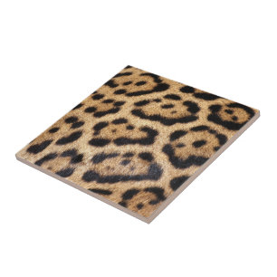 Jaguar-Pelz-Foto-Druck Fliese