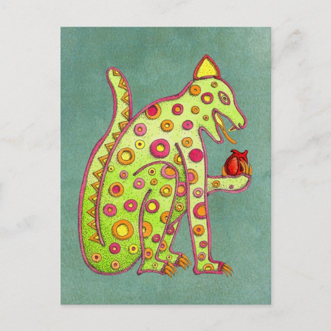 Jaguar Postcard Template 1 Postkarte (Vorderseite)