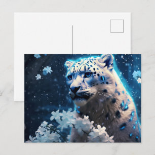 Jaguar-Postkarte Blaulicht Postkarte