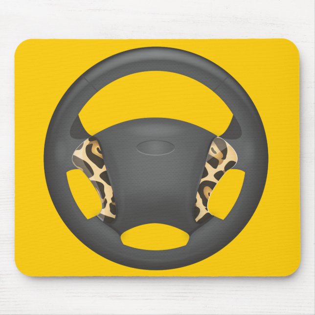 Jaguar Print Steering Wheel Mousepad (Vorne)