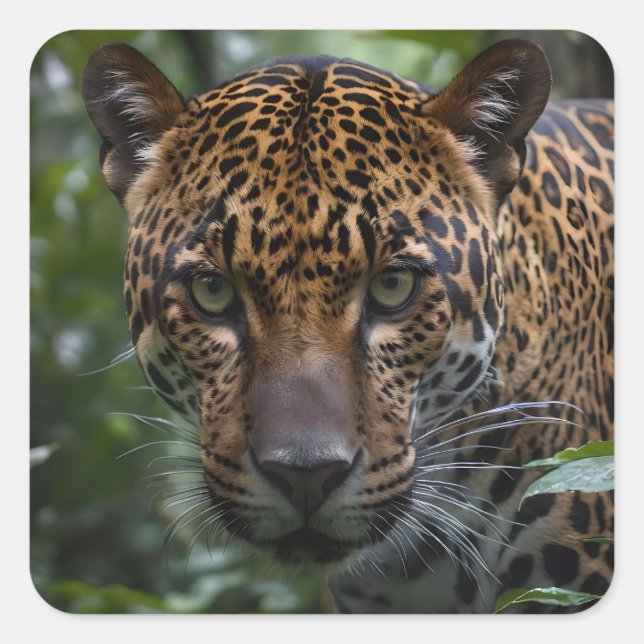 Jaguar, Quadratischer Aufkleber (Vorderseite)