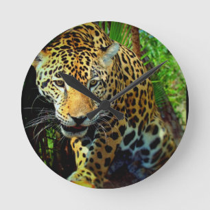 Jaguar Runde Wanduhr