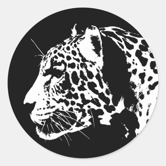 Jaguar Runder Aufkleber (Vorderseite)