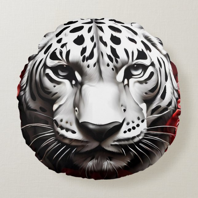 Jaguar Rundes Kissen (Vorderseite)